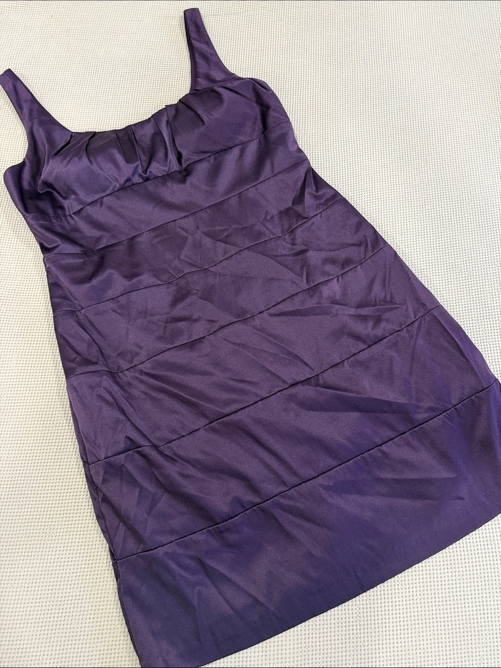 Bisou Bisou Purple Sleeveless Mini Bandage Dress